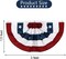 USA Pleated Fan Flag American US Bunting Flag Patriotic Half Fan Banner Flag with Brass Grommets for 4th of July Memorial Day Decoration Red White and Blue Bunting (4, 1.5x3 Feet)